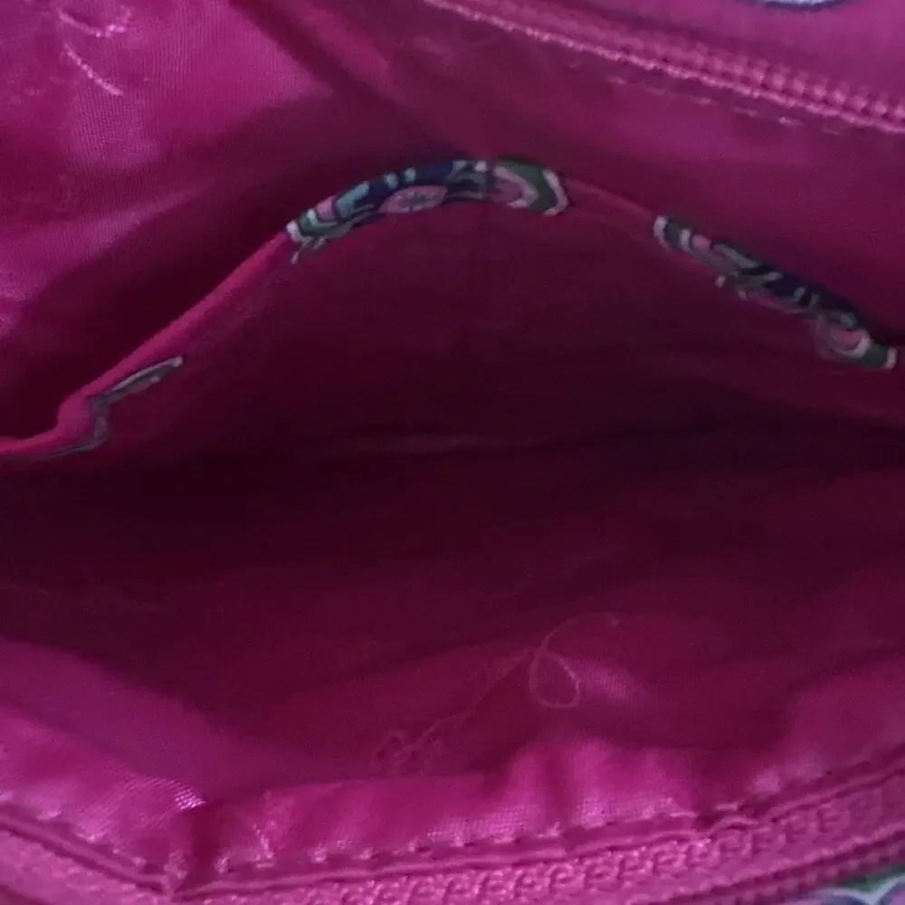 Vera Bradley Petite Double Zip Hipster Crossbody Pink Swirls Bag - 8x8.5